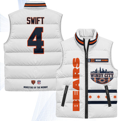 Chicago Bears "Windy City" Puffer Vest - Printed