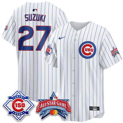 Chicago Cubs 2027 All Star Game Vapor Limited Blue Jersey - Stitched