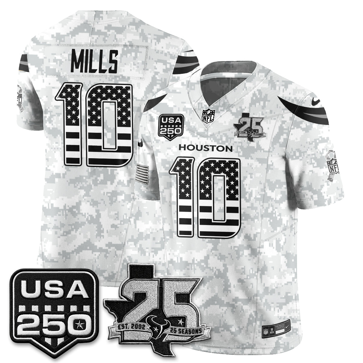Houston Texans 2026 Salute to Service Edition Vapor Jersey - Stitched