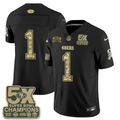 San Francisco 49ers 2026 Salute to Service V2 Vapor Jersey - Stitched-NQD