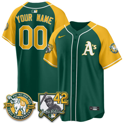 OAK 2026 Jackie Robinson Day - Celebrating 125 Years Limited Custom Vapor Jersey - Stitched