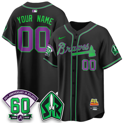Atlanta Braves 60th Anniversary Space Ranger Edition Vapor Limited Custom Jersey - All Stitched