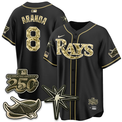 Tampa Bay Rays 2026 Armed Forces Day Jersey V2 - Stitched
