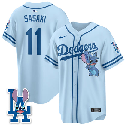 Los Angeles Dodgers x Blue Alien Edition Vapor Jersey - Stitched