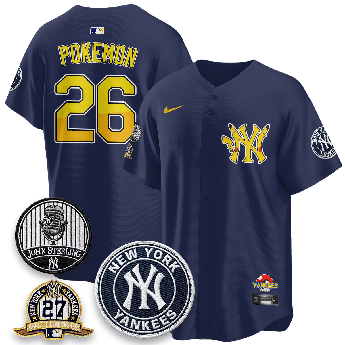 New York Yankees x PKM Cartoon Limited Jersey -  Stitched