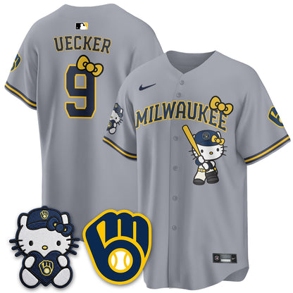 Milwaukee Brewers Meow KT Night Vapor Limited Jersey - Stitched