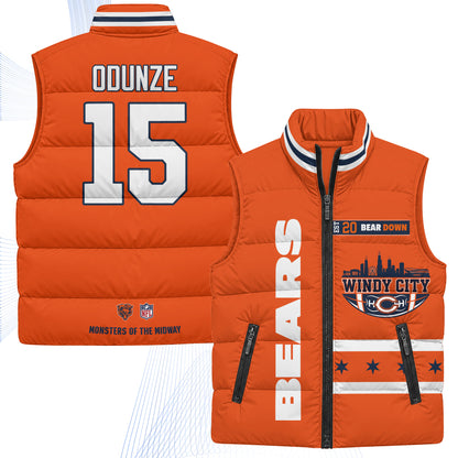 Chicago Bears "Windy City" Puffer Vest - Printed