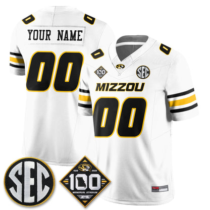 Missouri Tigers 100th Anniversary of Memorial Stadium Vapor Custom Jersey - Stitched
