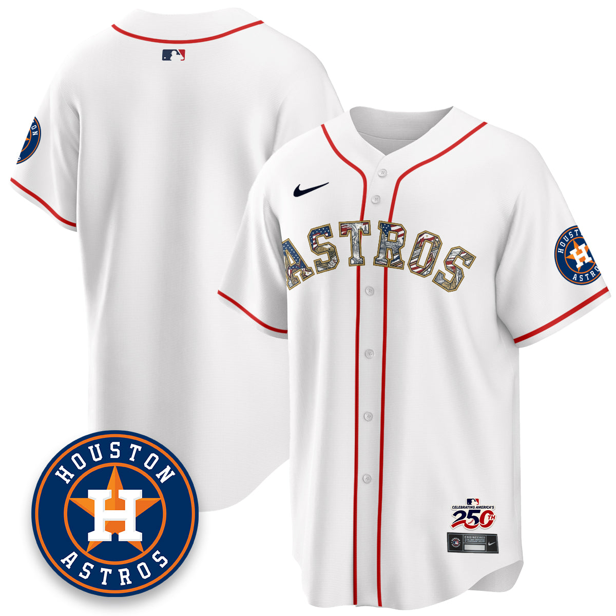 Houston Astros 2026 Independence Day USA Vapor Limited Jersey - Stitched