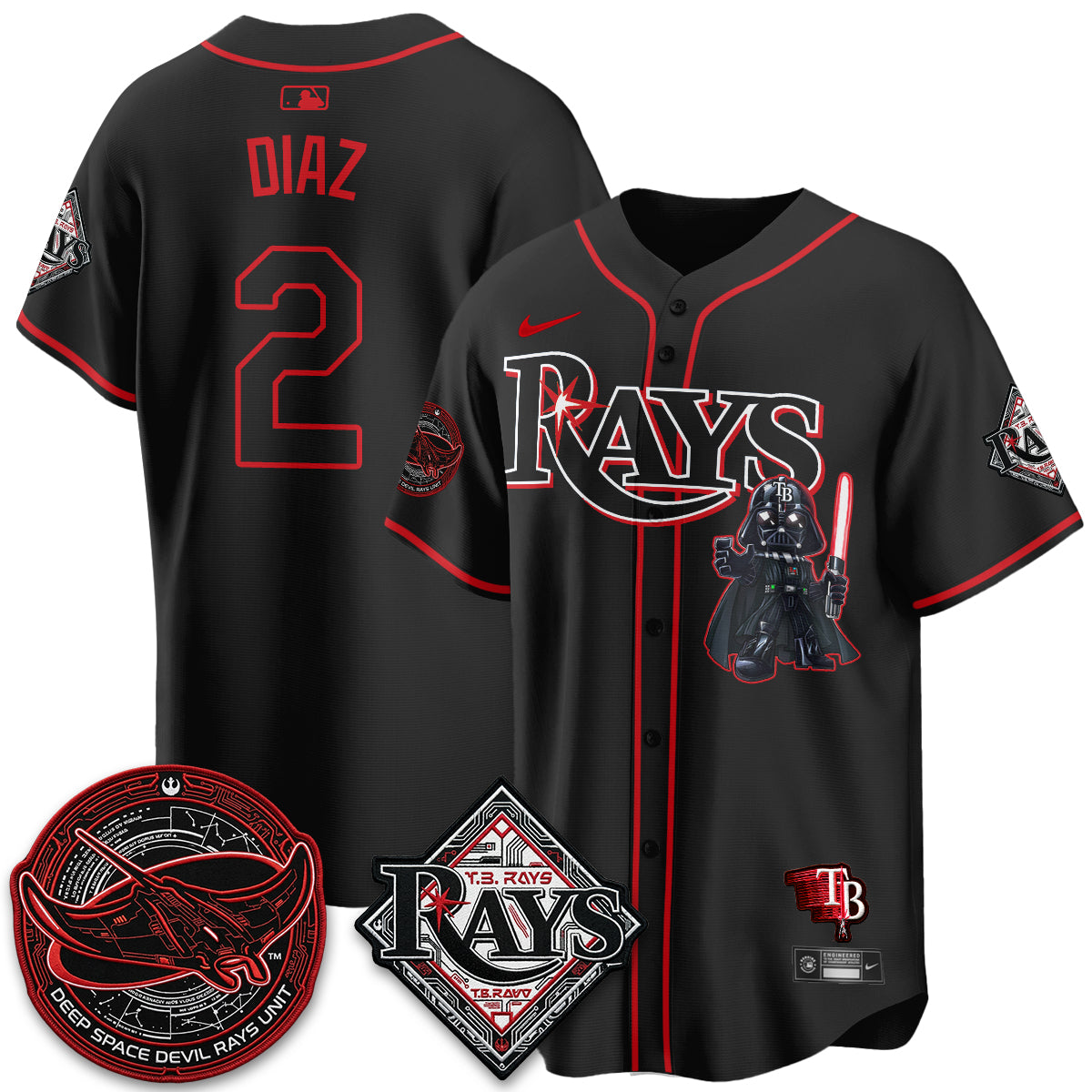 Tampa Bay Rays x SW Vapor Limited Jersey - Stitched