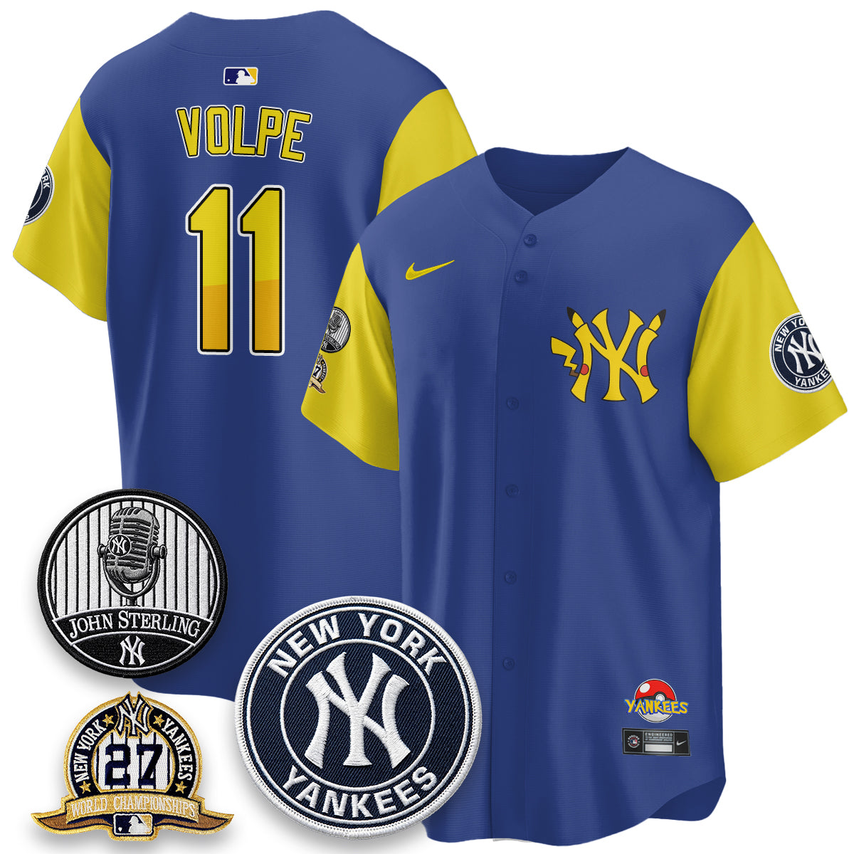 New York Yankees x PKM Cartoon Limited Jersey -  Stitched