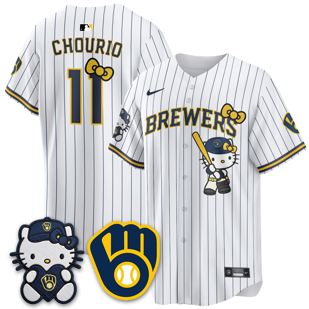 Milwaukee Brewers Meow KT Night Vapor Limited Jersey - Stitched