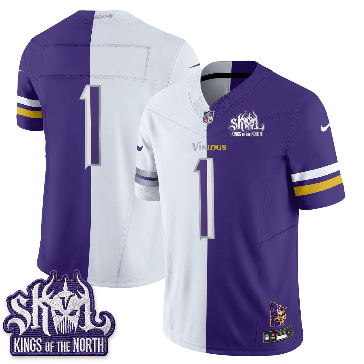 Minnesota Vikings Split Edition Vapor Jersey - Stitched