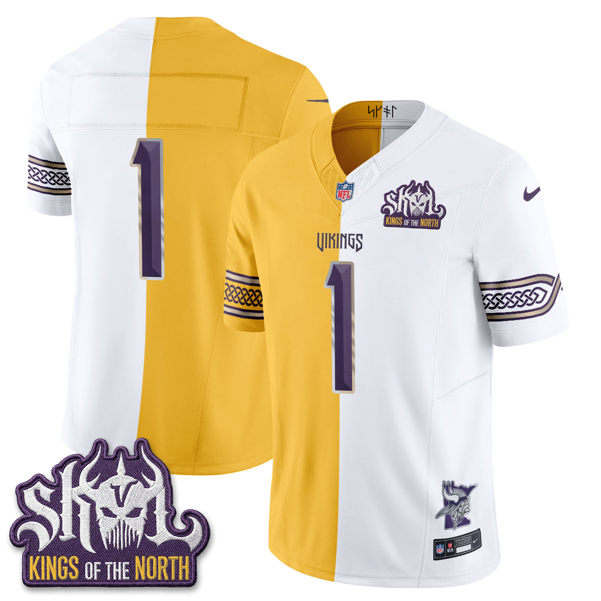 Minnesota Vikings 2026 Rivalries Split V2 Vapor Jersey - Stitched