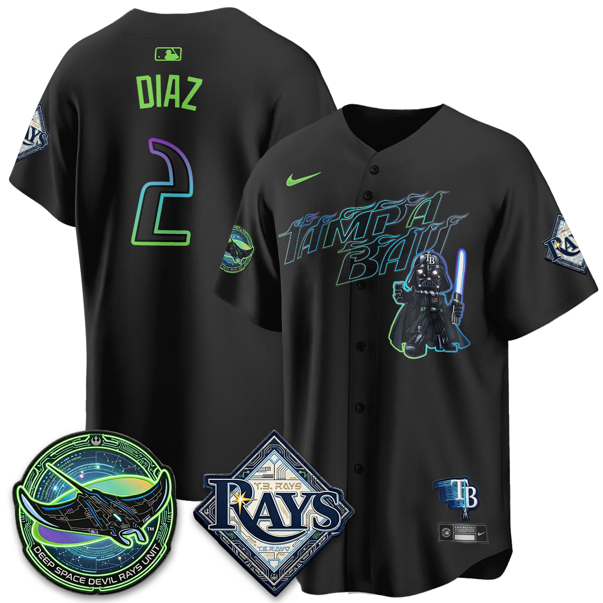 Tampa Bay Rays x SW Vapor Limited Jersey - Stitched