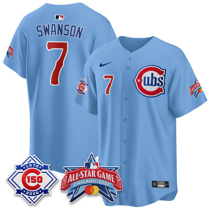 Chicago Cubs 2027 All Star Game Vapor Limited Blue Jersey - Stitched
