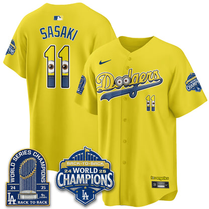 Los Angeles Dodgers x Yellow Capsules Vapor Jersey - Stitched