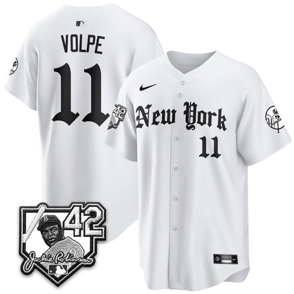 NYY 2026 Jackie Robinson Day Gothic Vapor Limited Jersey - Stitched