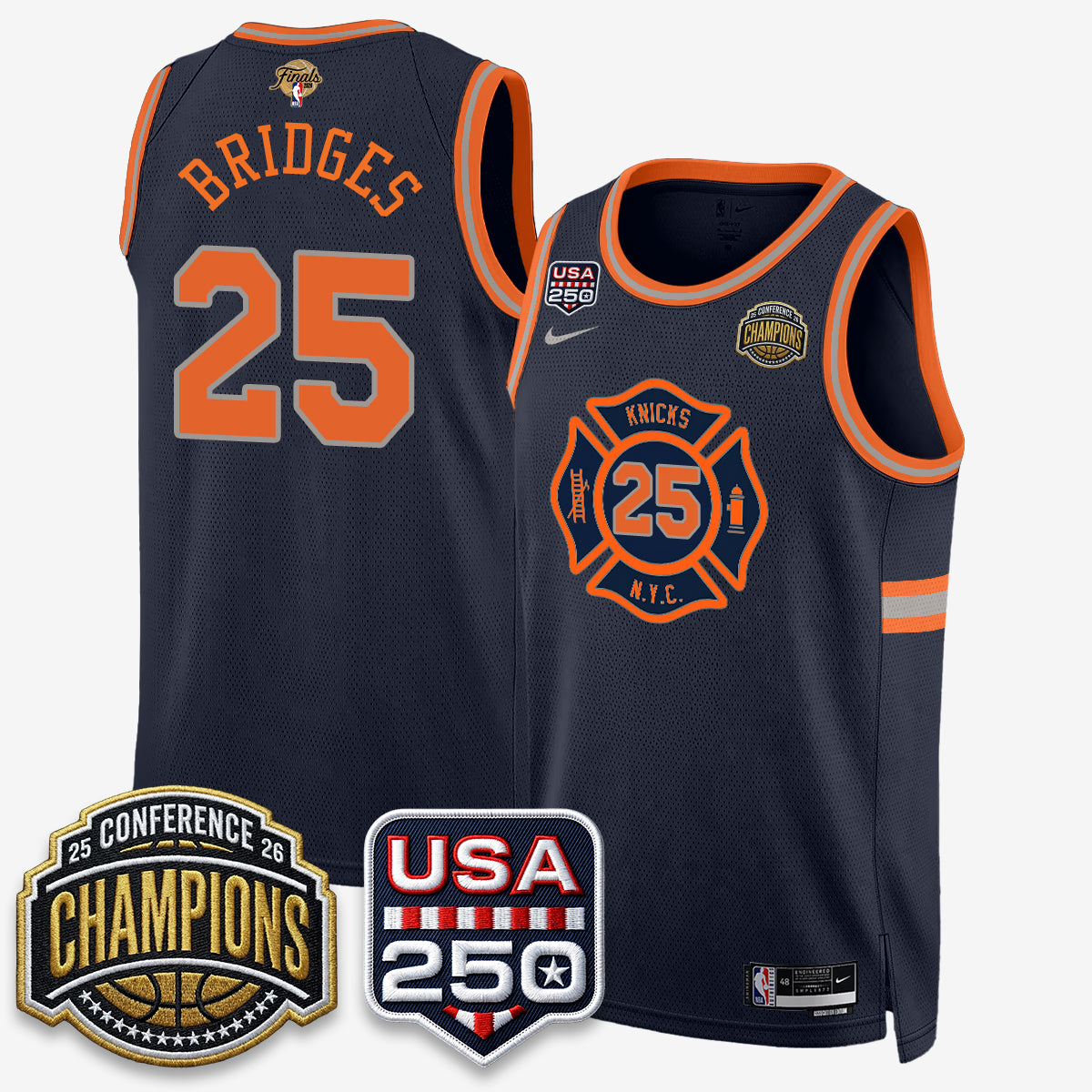 New York Knicks 2026 NBA Eastern Conference Champions City Edition Jersey - Stitched