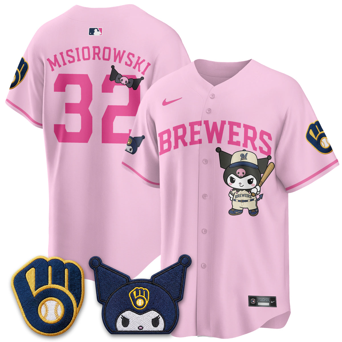 Milwaukee Brewers x  KRM Edition Vapor Jersey - Stitched