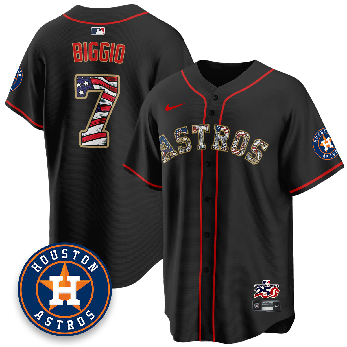 Houston Astros 2026 Independence Day USA Vapor Limited Jersey - Stitched