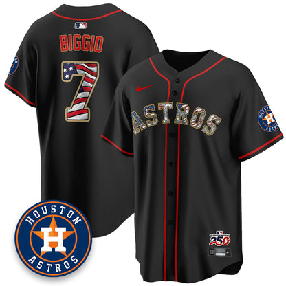 Houston Astros 2026 Independence Day USA Vapor Limited Jersey - Stitched