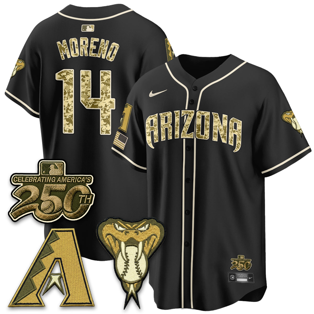 Arizona Diamondbacks Salute to Service 2026 Vapor Premier Limited Jersey - All Stitched
