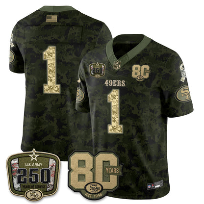 San Francisco 49ers 2026 Salute to Service Edition Vapor Jersey V2- Stitched-NQD