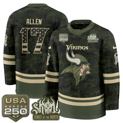 MIN 2026 Salute To Service Edition Hockey Jersey - Printed