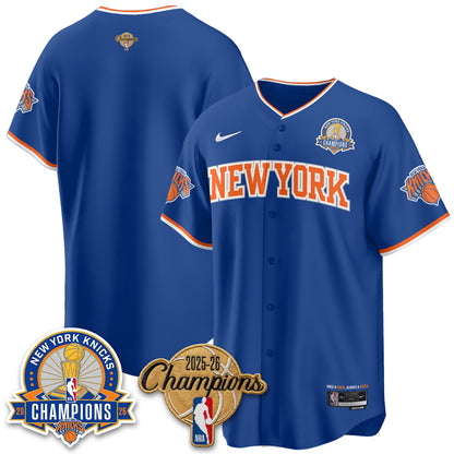 New York Knicks 2026 NBA Champions Cream Baseball Edition Vapor Jersey - Stitched