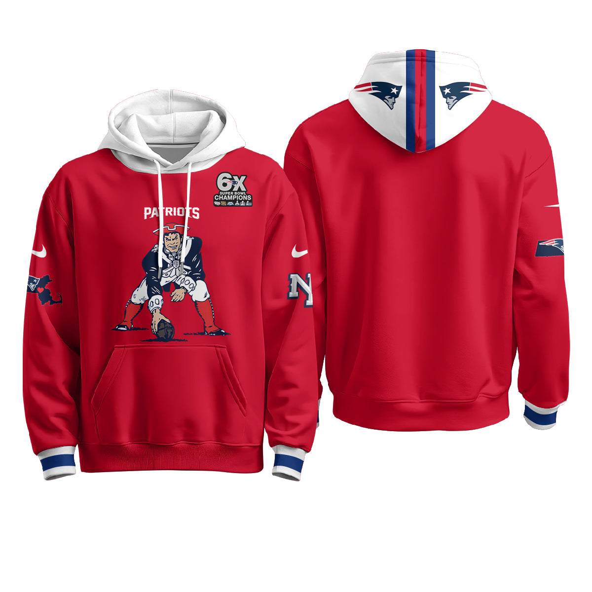 New England Patriots Minuteman Edition Hoodie - Stitched