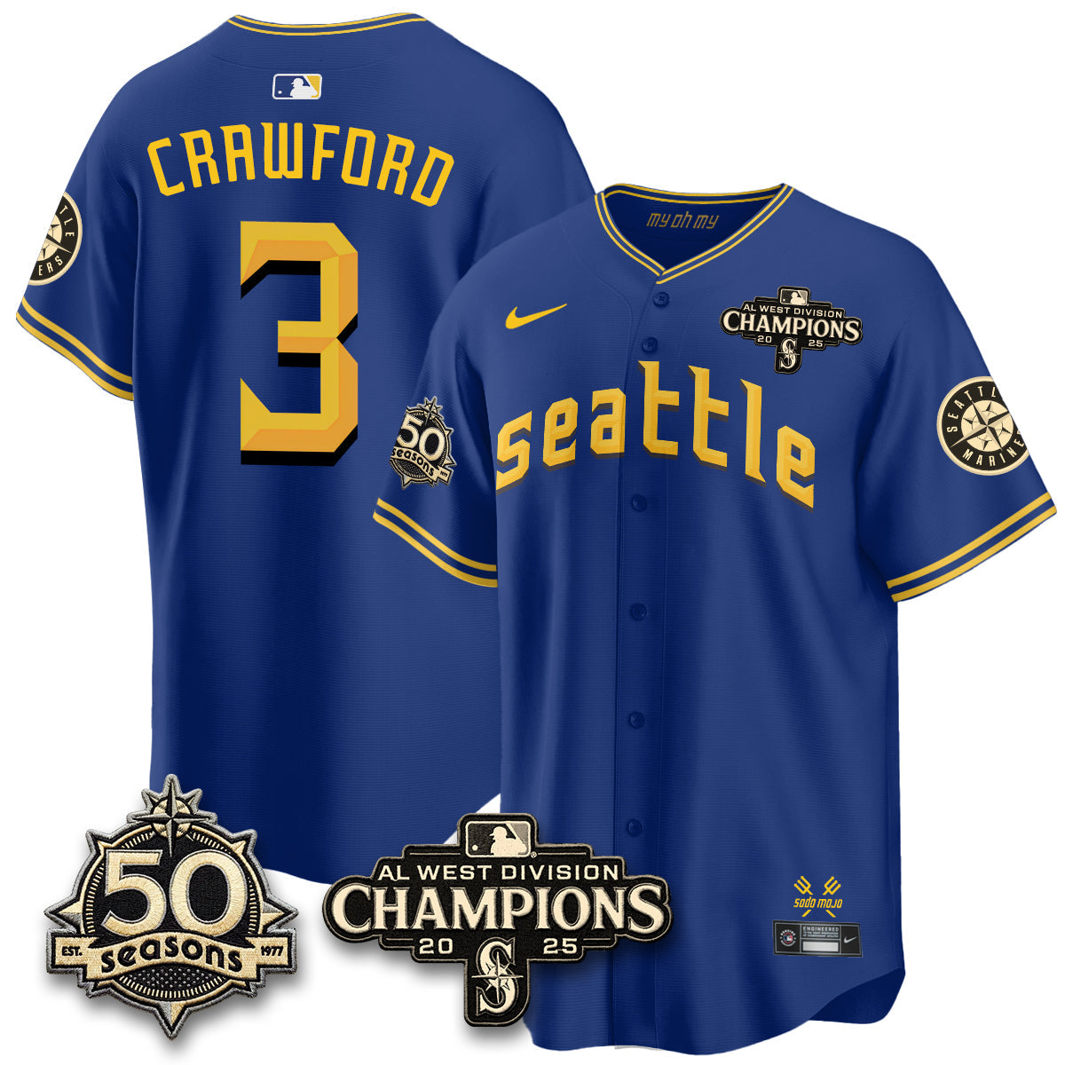SEA Vapor Premier Limited  Steelheads Jersey - 50th Anniversary - Stitched