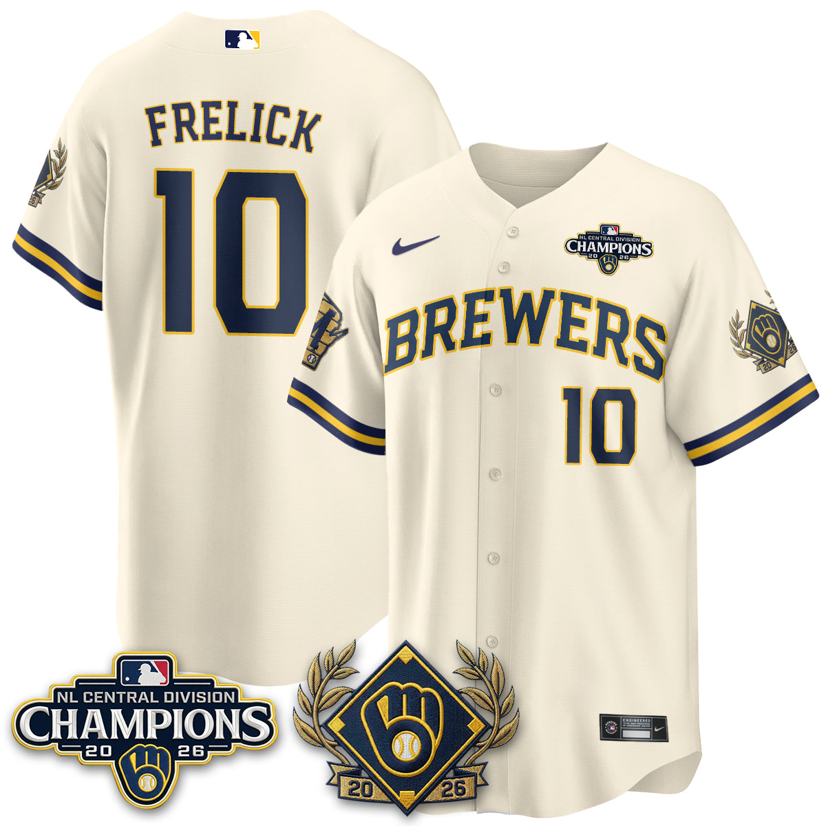 MIL 2026 NL Division Champs Vapor Blue Jersey - Stitched