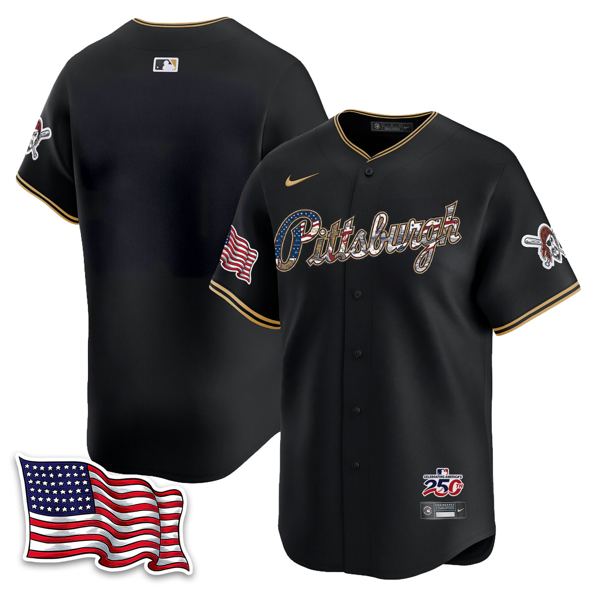 Pittsburgh Pirates 2026 Independence Day USA Vapor Limited Jersey - Stitched