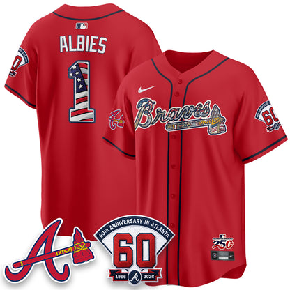 Atlanta Braves 2026 Independence Day USA Vapor Limited Jersey - Stitched