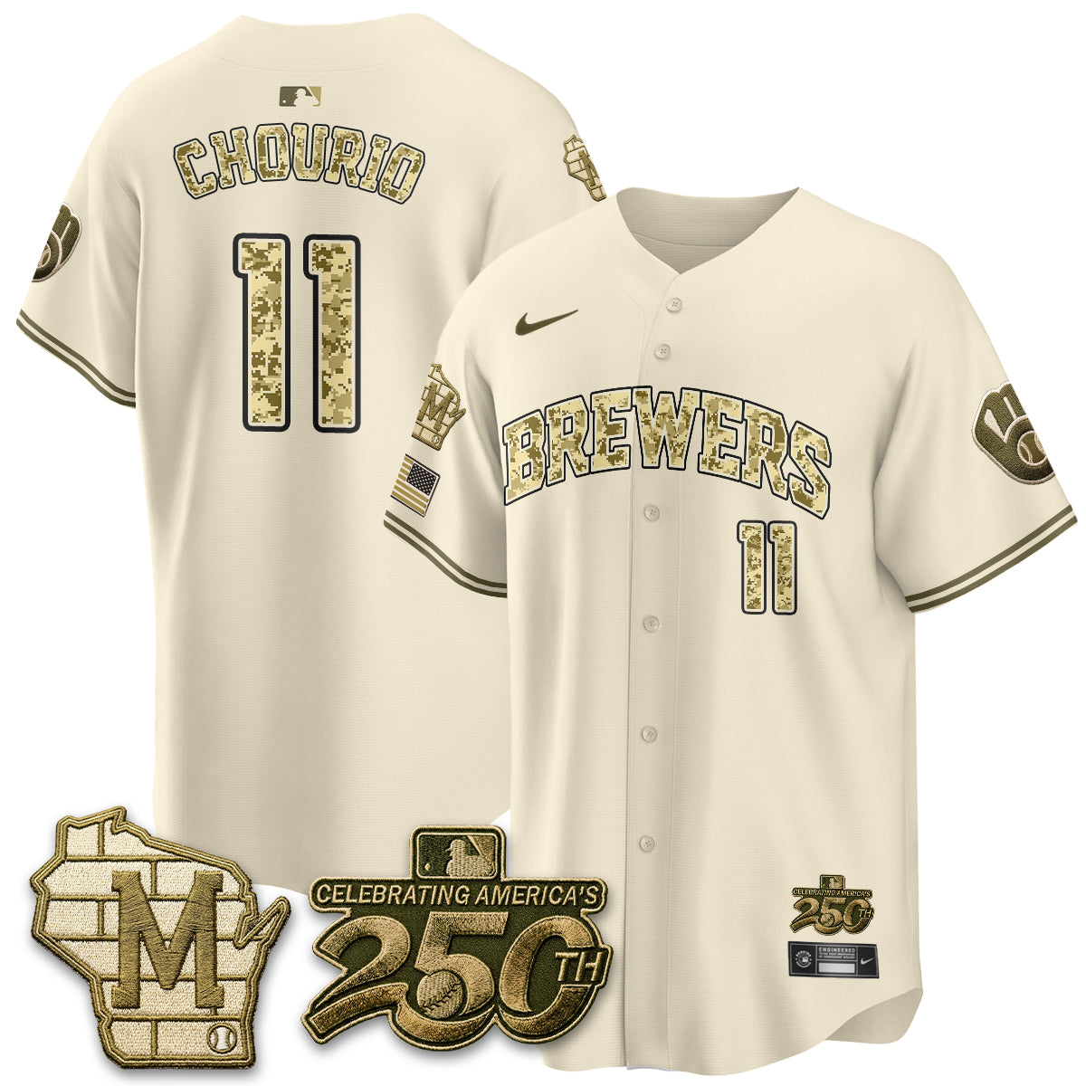 Milwaukee Brewers Armed Forces Day 2026 Vapor Limited Jersey - All Stitched