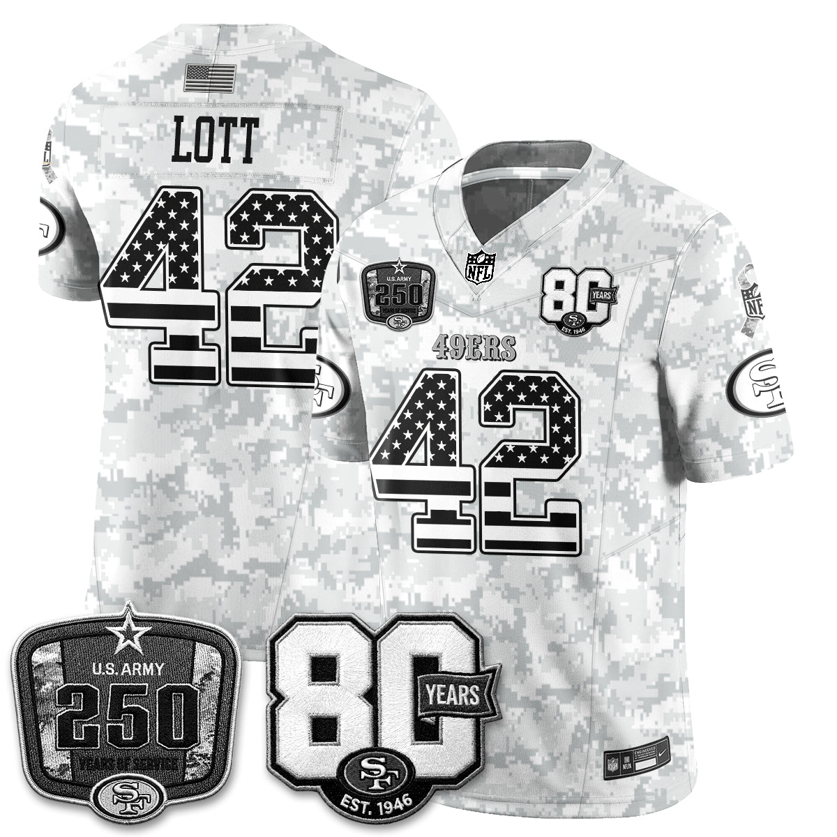 San Francisco 49ers 2026 Salute to Service Edition Vapor Jersey V2- Stitched-NQD