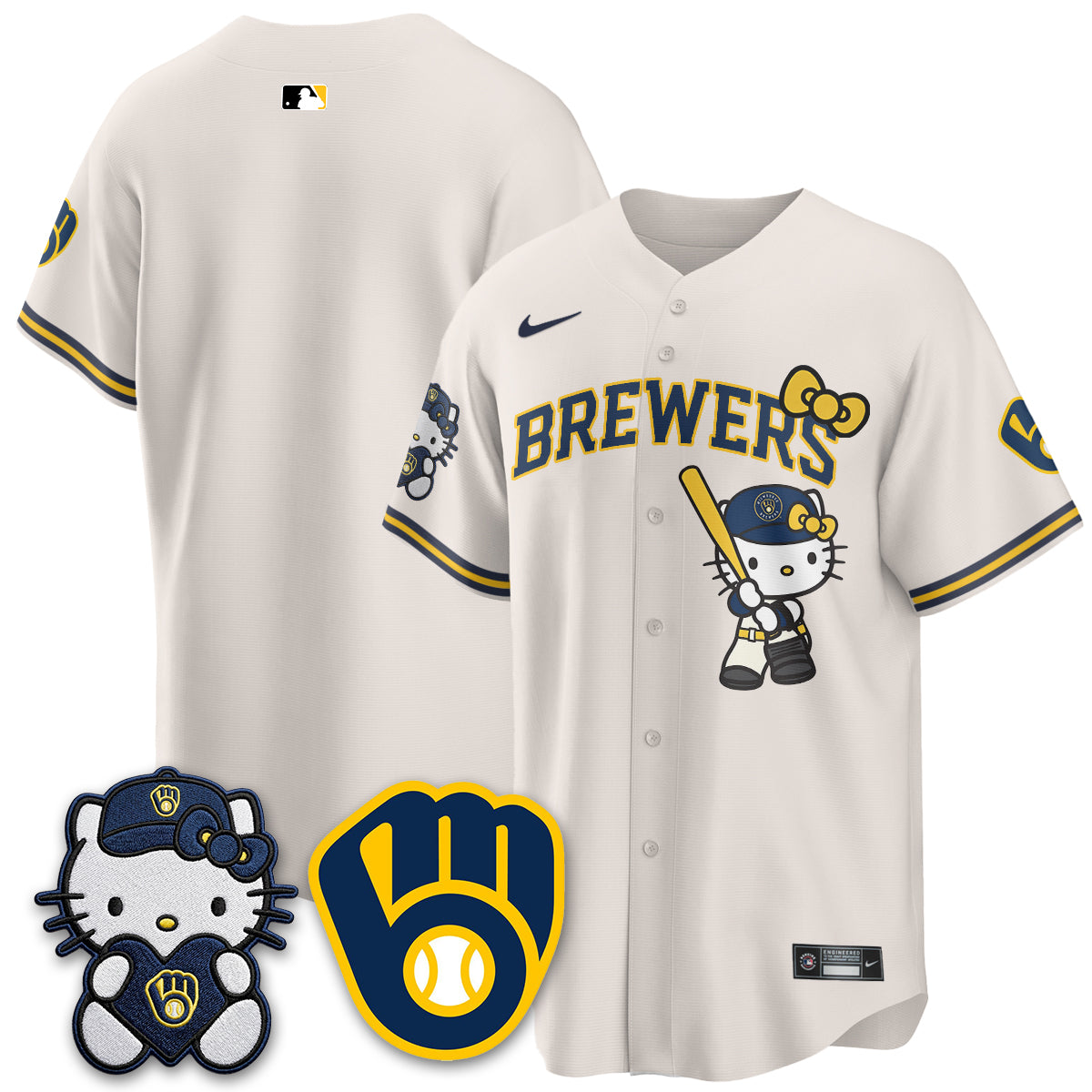 Milwaukee Brewers Meow KT Night Vapor Limited Jersey - Stitched