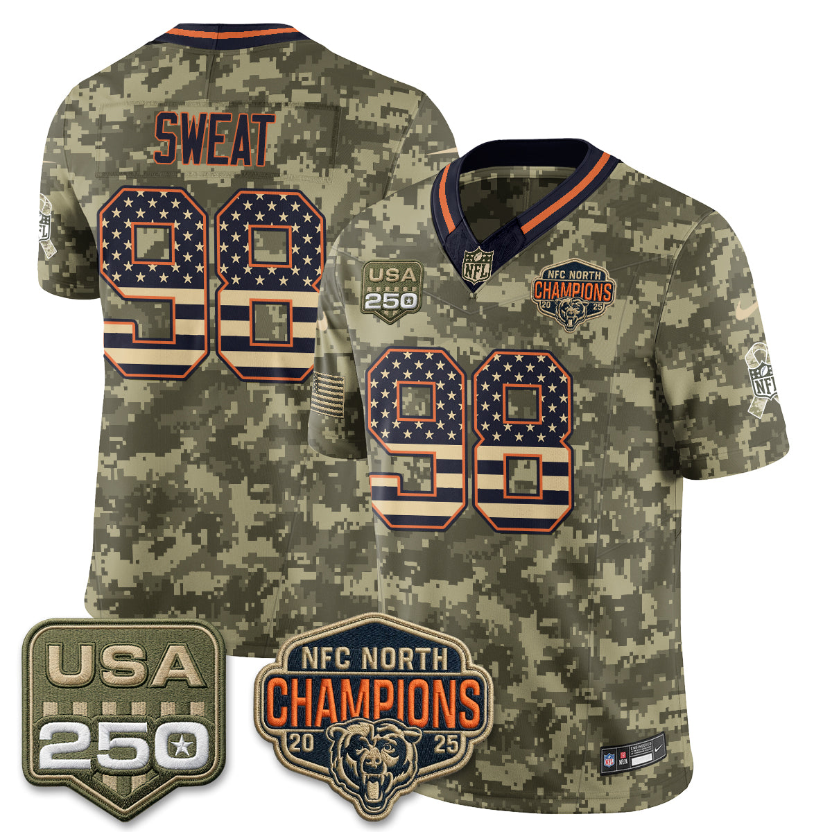 Chicago Bears 2026 Salute to Service Edition Vapor Jersey - Stitched (2)