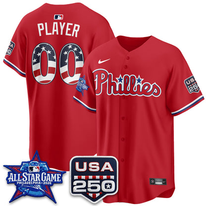 Philadelphia Phillies 2026 All Star Edition Vapor Custom Jersey - Stitched