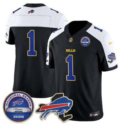 Buffalo Bills 2026 Gold Trim Edition Vapor Jersey - Stitched