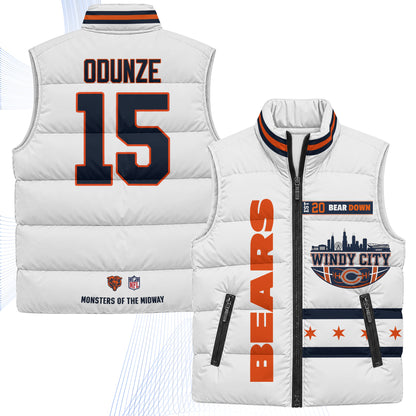 Chicago Bears "Windy City" Puffer Vest - Printed