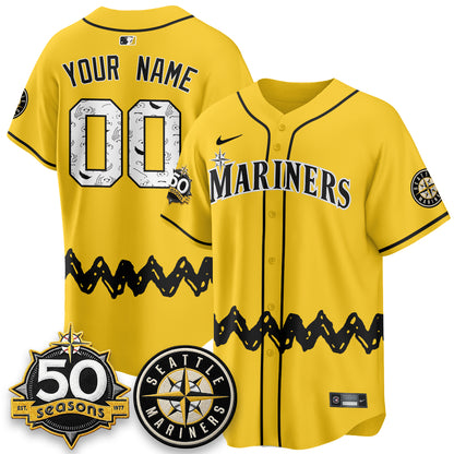 Seattle Mariners x P-Nuts Vapor Limited Custom Jersey - Stitched