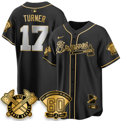 Atlanta Braves 60th Anniversary Silver Edition Vapor Limited Jersey - All Stitched