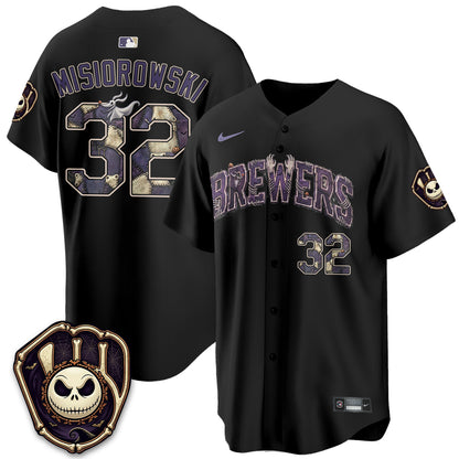 Milwaukee Brewers Nightmare Edition Vapor Jersey - Printed