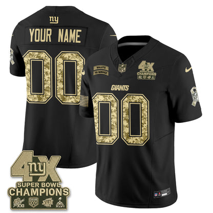 New York Giants 2026 Salute To Service V2 Vapor Custom Jersey - Stitched-NQD