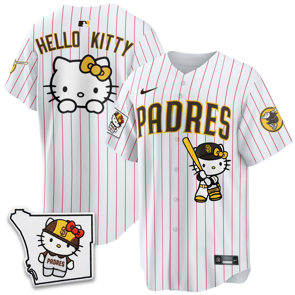 San Diego Padres x Meow KT Pink Edition Vapor Jersey - Stitched