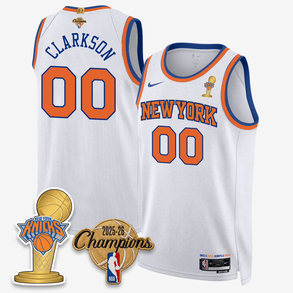 New York Knicks 2026 Basketball Champions Vapor Jersey - Stitched