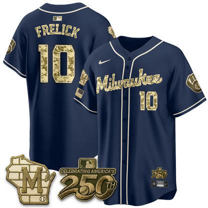 Milwaukee Brewers Armed Forces Day 2026 Vapor Limited Jersey - All Stitched