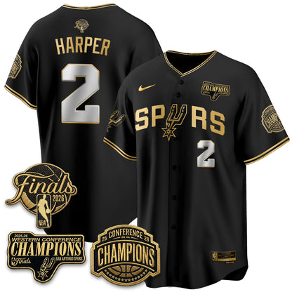 San Antonio Spurs 2026 Basketball Finals Vapor Special Jersey - Stitched